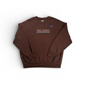 Ford Official Licensed Bronco Brown Crewneck Sweatshirt Size Large